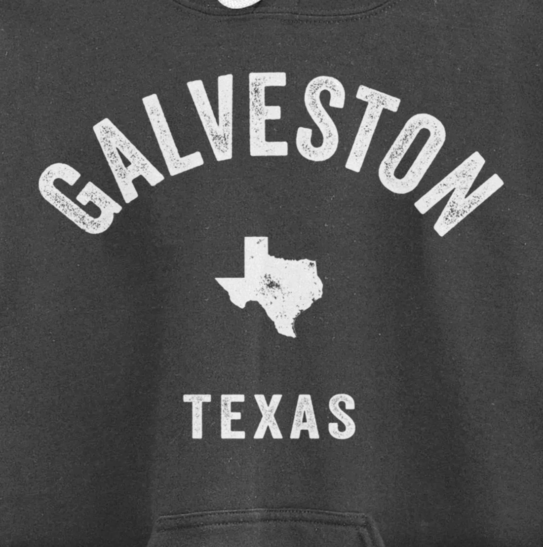 Galveston Texas TX Vintage 70s Athletic Sports Design Pullover Hoodie