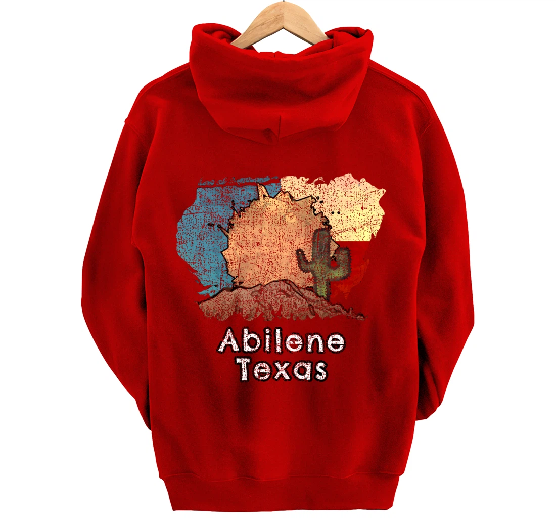 Abilene Texas Flag Desert Themed Pullover Hoodie