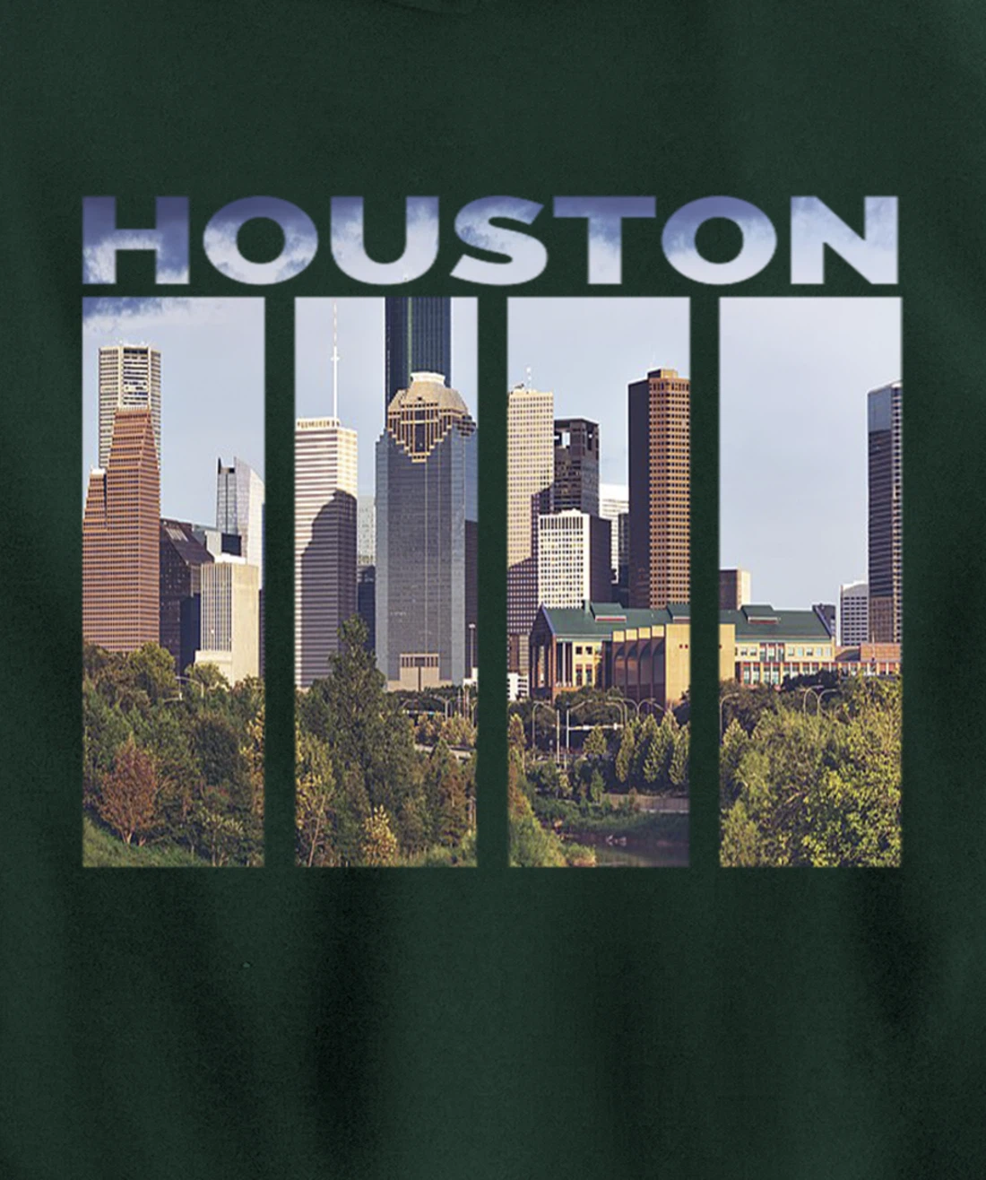 Downtown Houston City Skyline Souvenirs Texas Gifts Pullover Hoodie