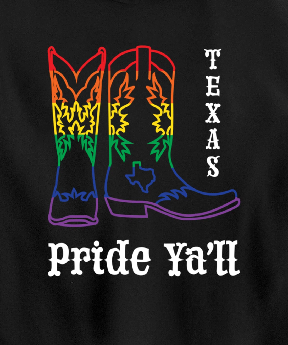 LGBT Texas Human Gay Pride Month Transgender Rainbow Lesbian Pullover Hoodie