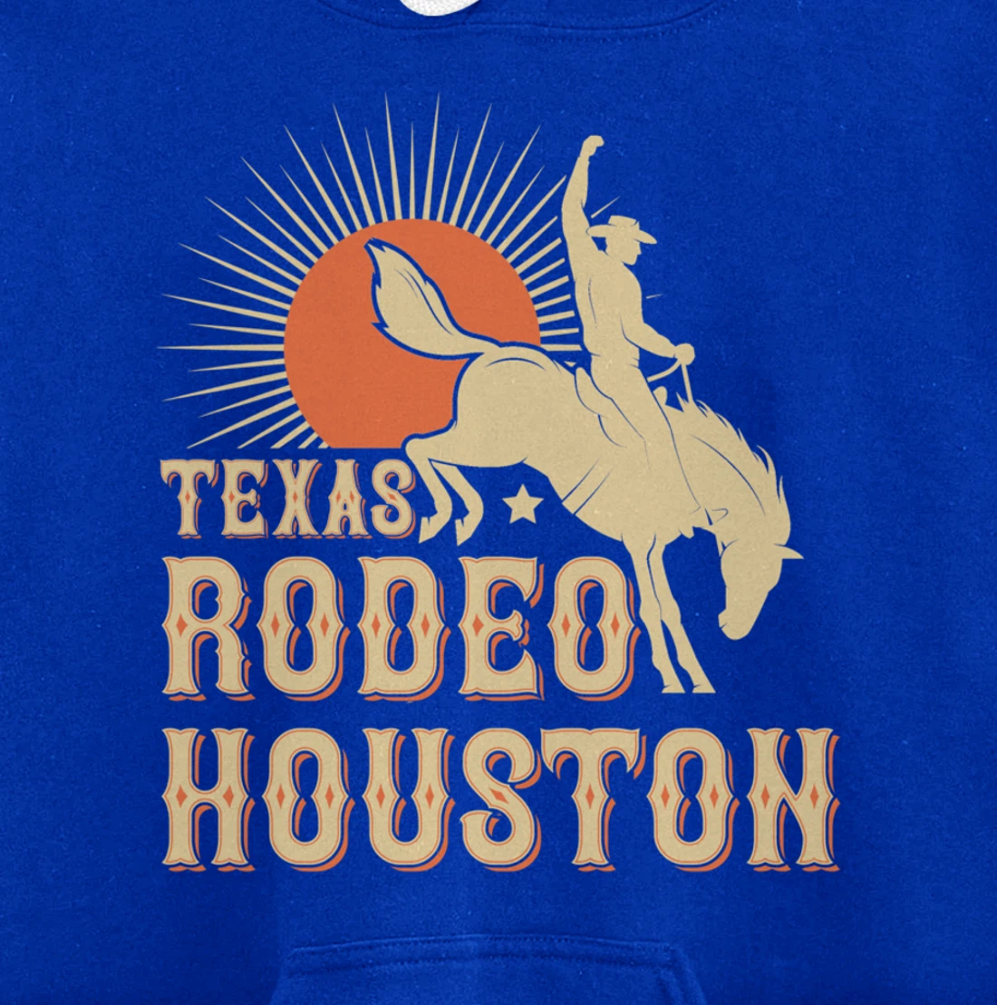 Houston Texas Rodeo Vintage Western Retro Cowboy Pullover Hoodie