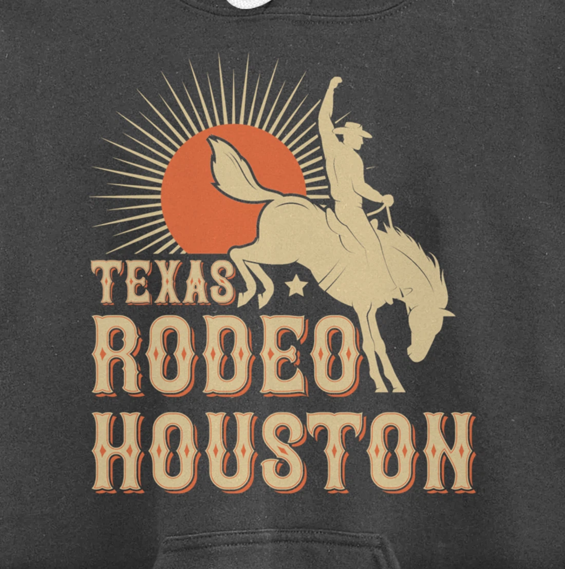 Houston Texas Rodeo Vintage Western Retro Cowboy Pullover Hoodie