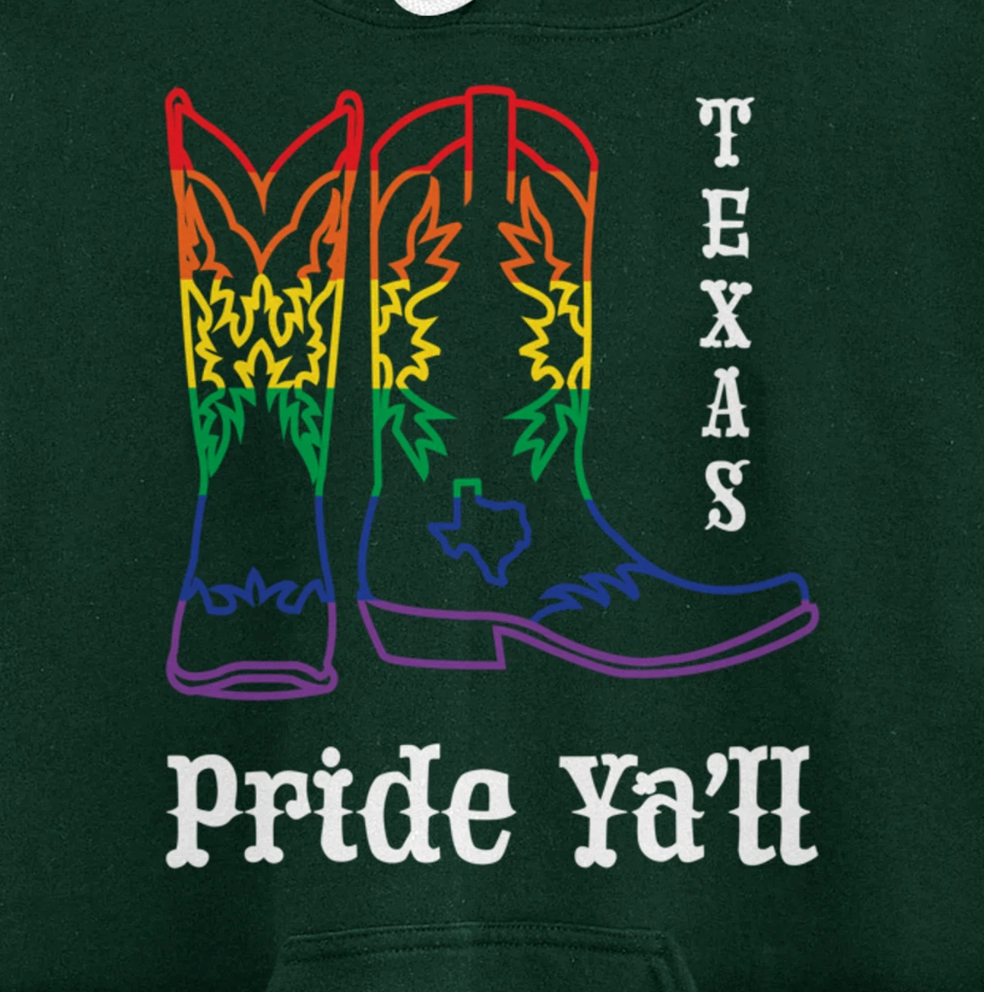 LGBT Texas Human Gay Pride Month Transgender Rainbow Lesbian Pullover Hoodie