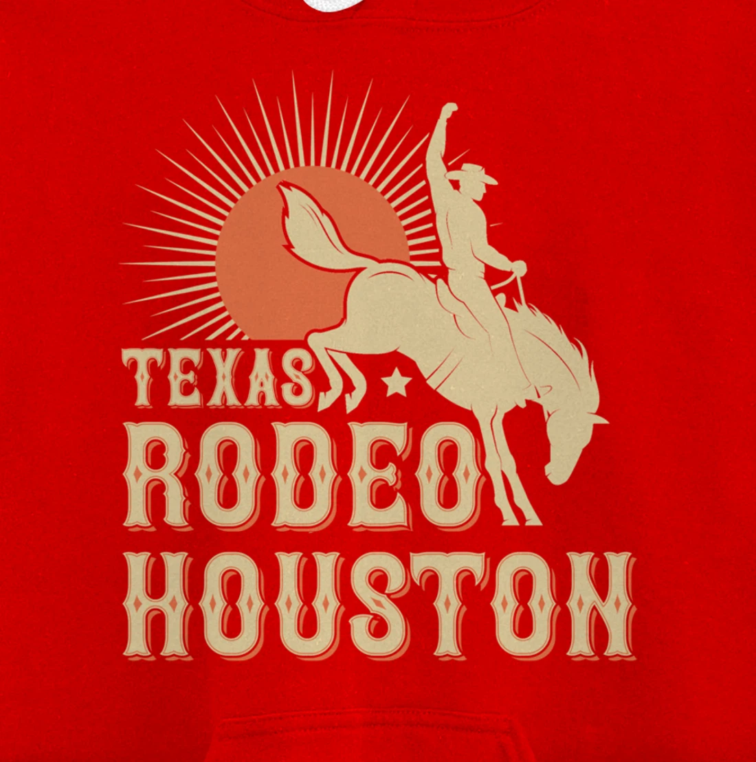 Houston Texas Rodeo Vintage Western Retro Cowboy Pullover Hoodie