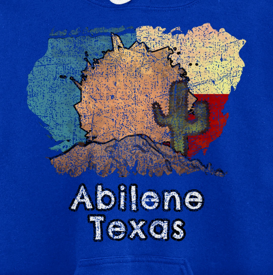 Abilene Texas Flag Desert Themed Pullover Hoodie