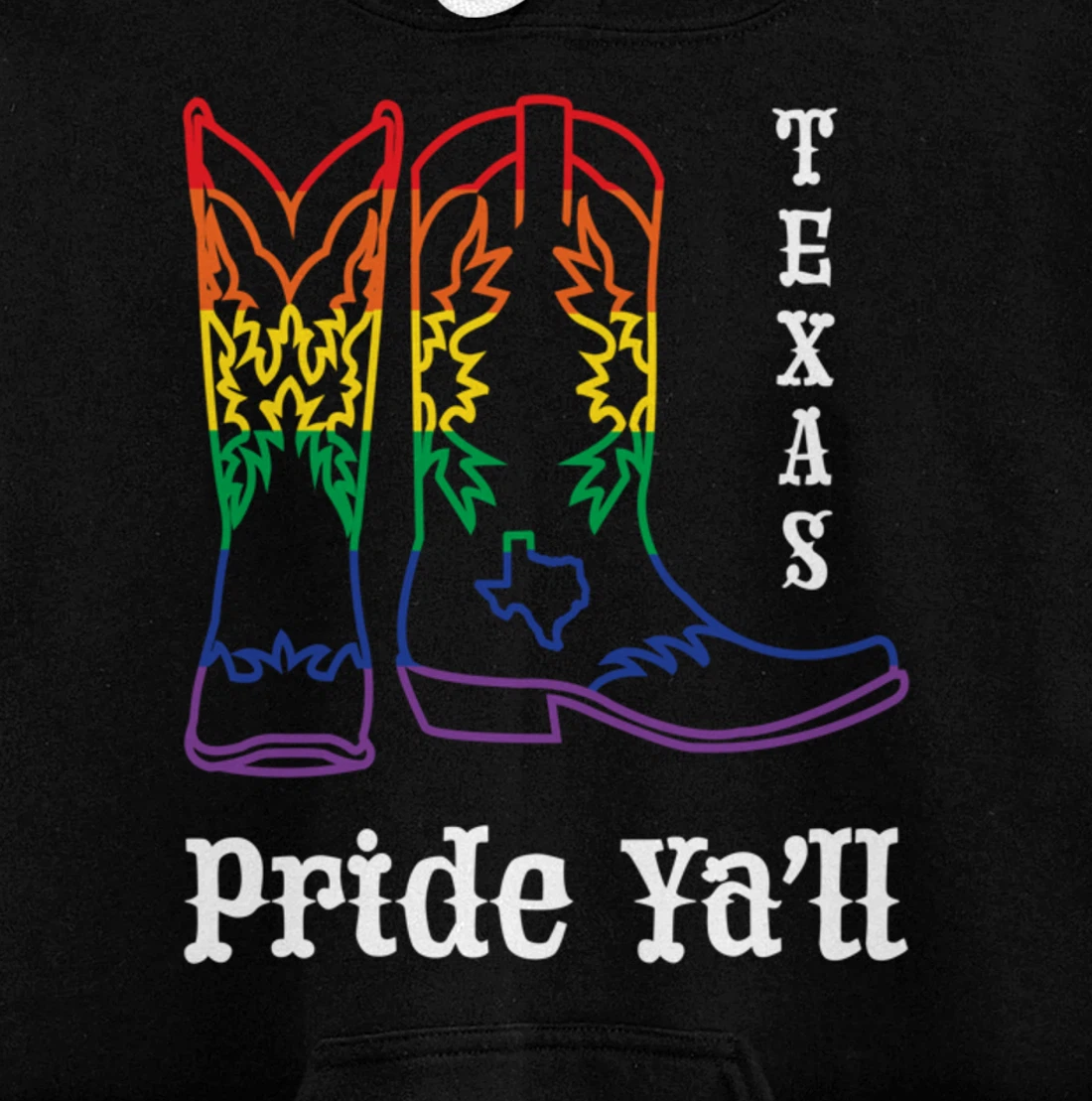 LGBT Texas Human Gay Pride Month Transgender Rainbow Lesbian Pullover Hoodie