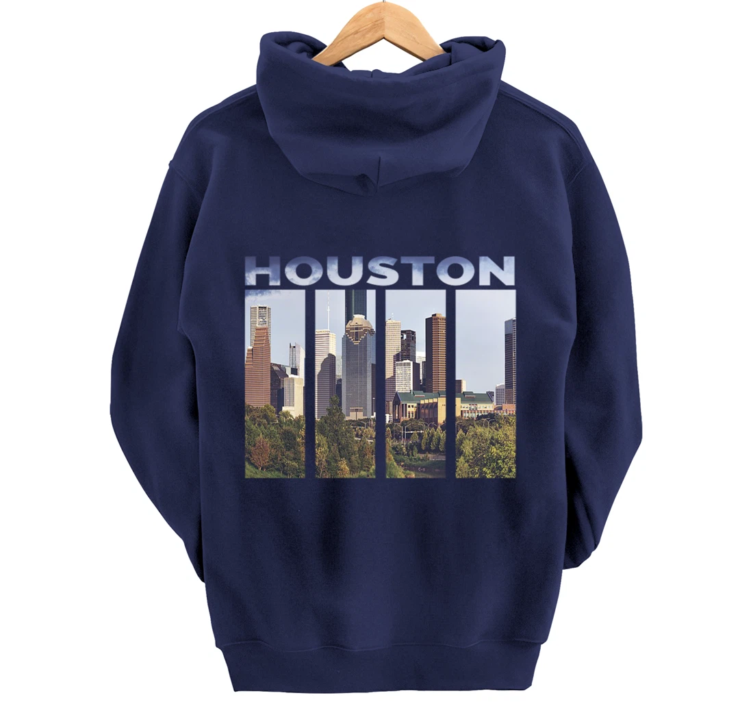Downtown Houston City Skyline Souvenirs Texas Gifts Pullover Hoodie