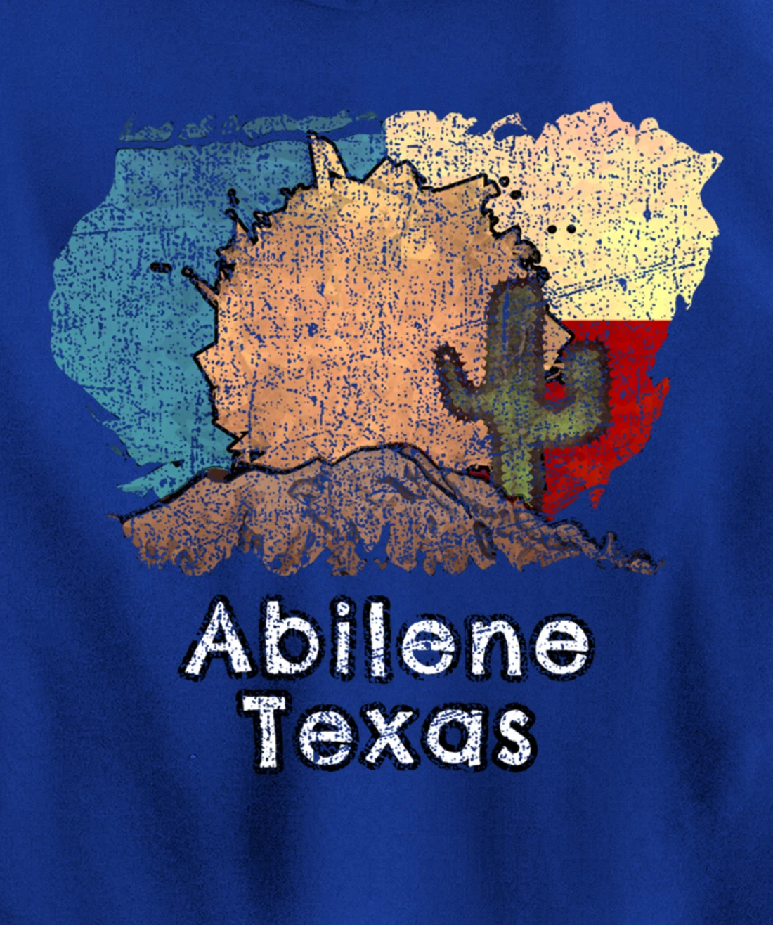 Abilene Texas Flag Desert Themed Pullover Hoodie