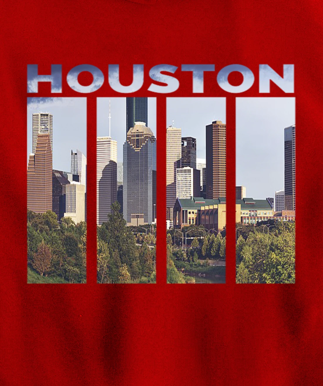 Downtown Houston City Skyline Souvenirs Texas Gifts Pullover Hoodie