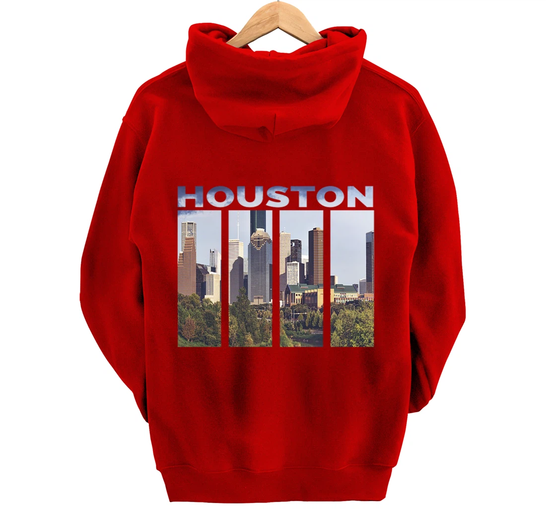 Downtown Houston City Skyline Souvenirs Texas Gifts Pullover Hoodie