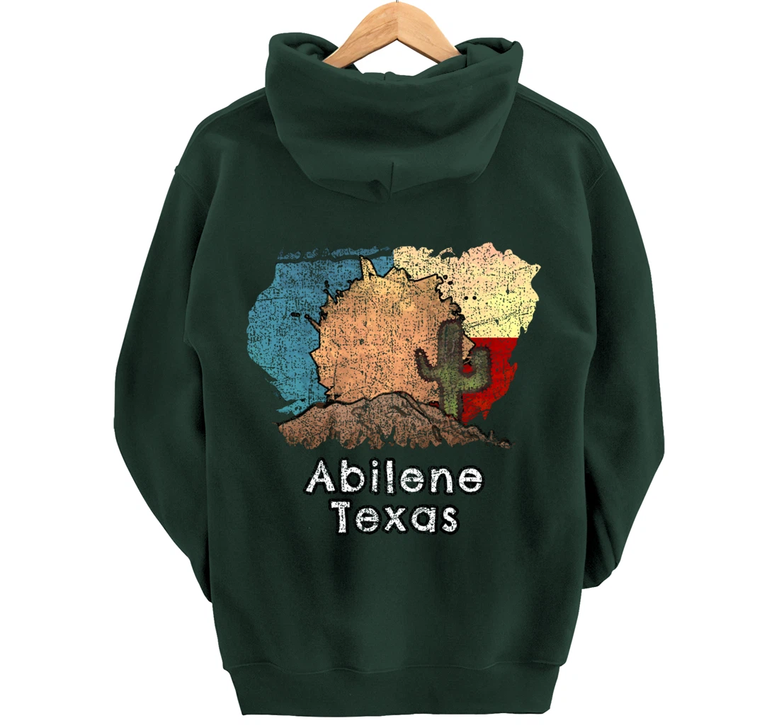 Abilene Texas Flag Desert Themed Pullover Hoodie