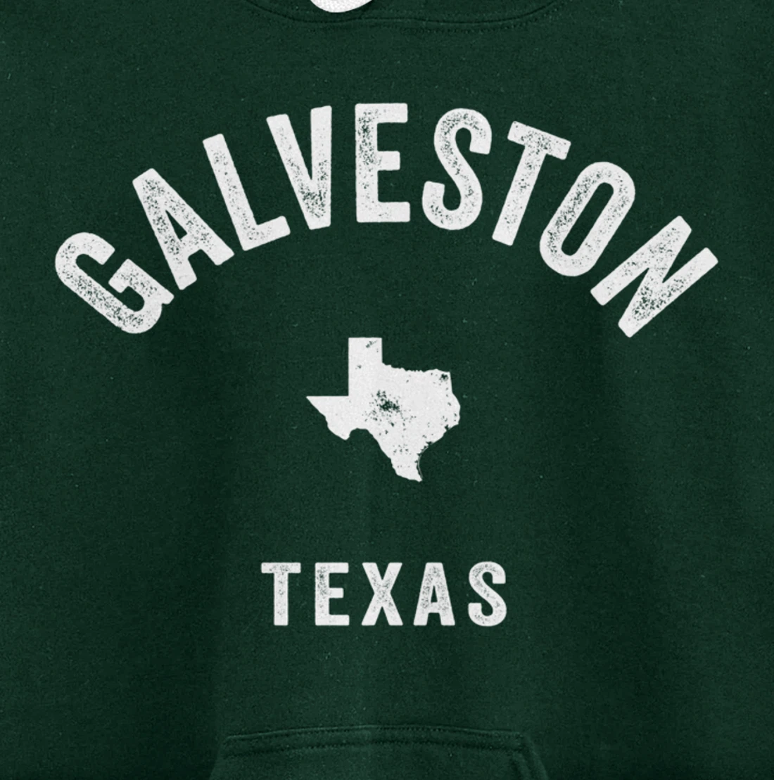 Galveston Texas TX Vintage 70s Athletic Sports Design Pullover Hoodie