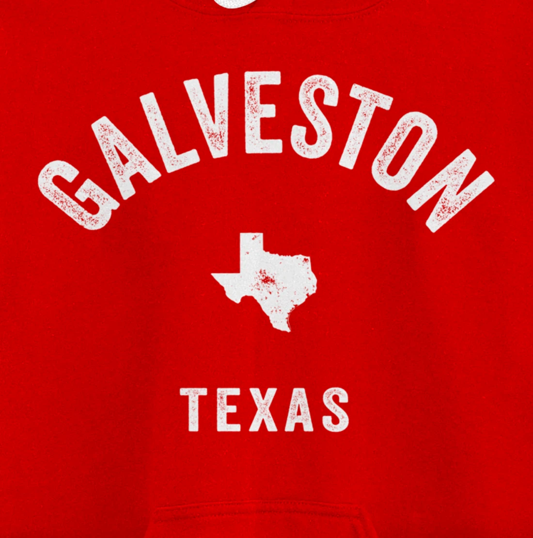 Galveston Texas TX Vintage 70s Athletic Sports Design Pullover Hoodie
