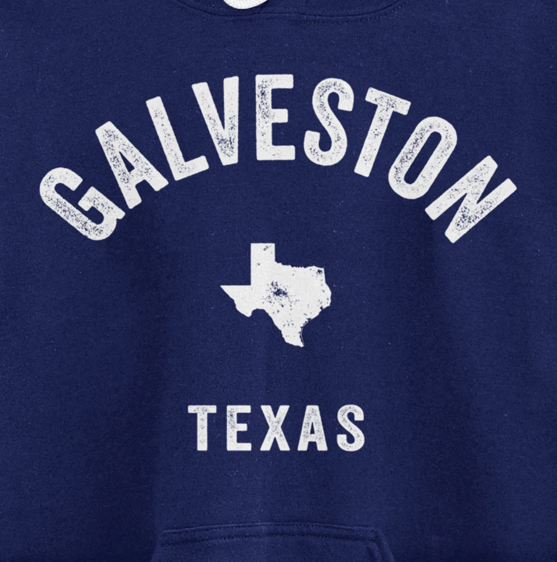 Galveston Texas TX Vintage 70s Athletic Sports Design Pullover Hoodie