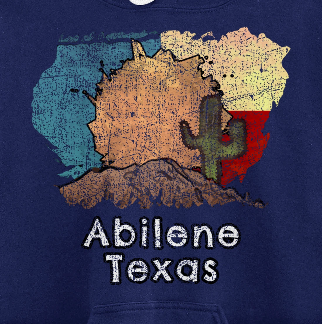 Abilene Texas Flag Desert Themed Pullover Hoodie