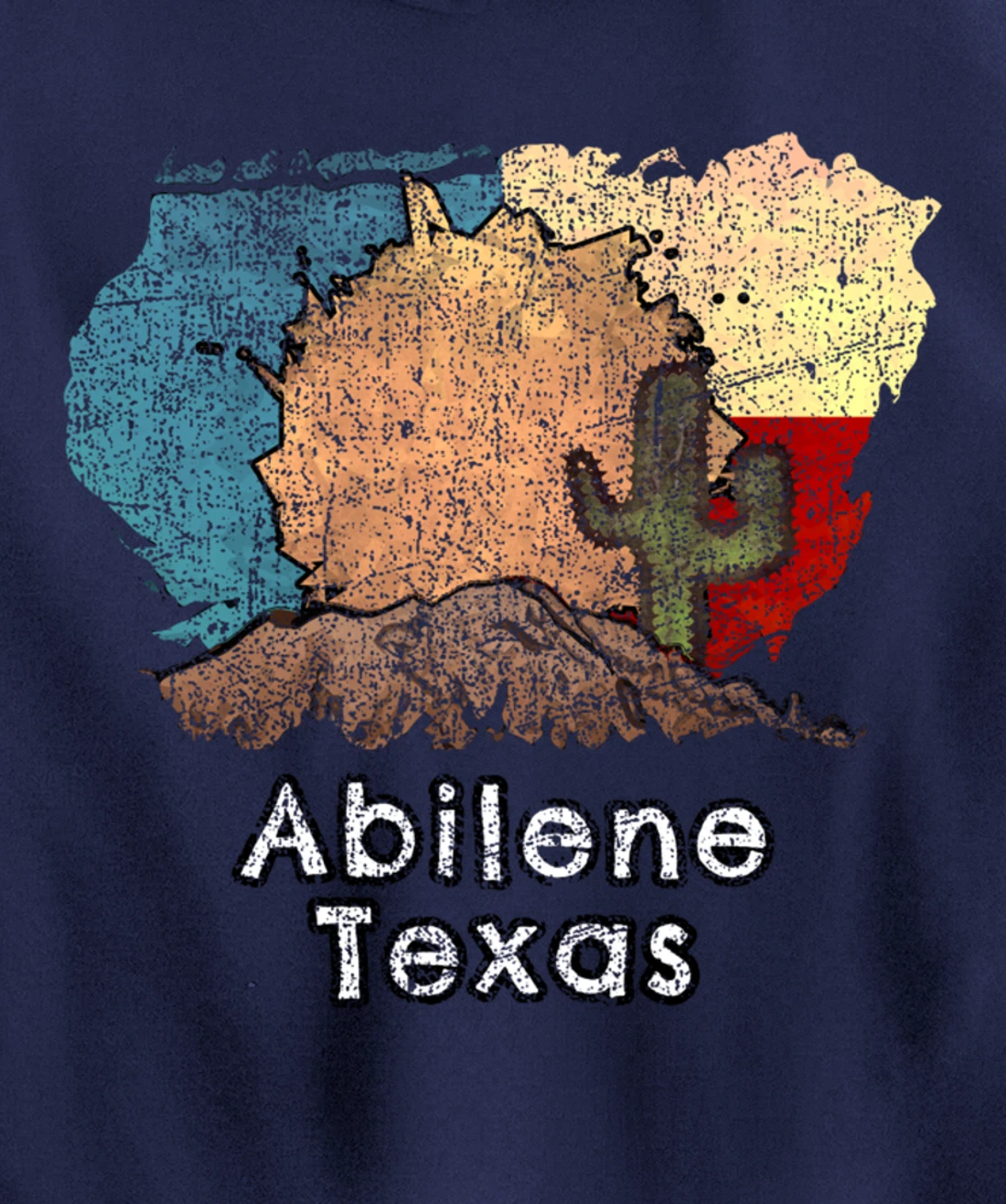Abilene Texas Flag Desert Themed Pullover Hoodie