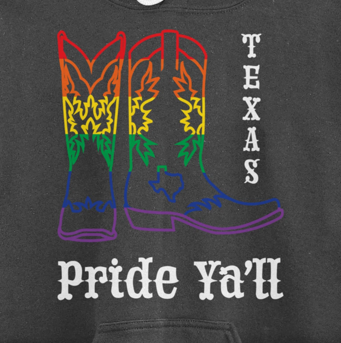LGBT Texas Human Gay Pride Month Transgender Rainbow Lesbian Pullover Hoodie