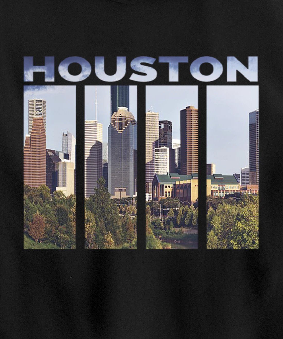 Downtown Houston City Skyline Souvenirs Texas Gifts Pullover Hoodie