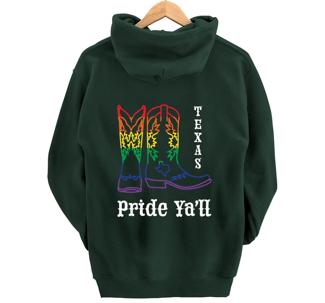 LGBT Texas Human Gay Pride Month Transgender Rainbow Lesbian Pullover Hoodie