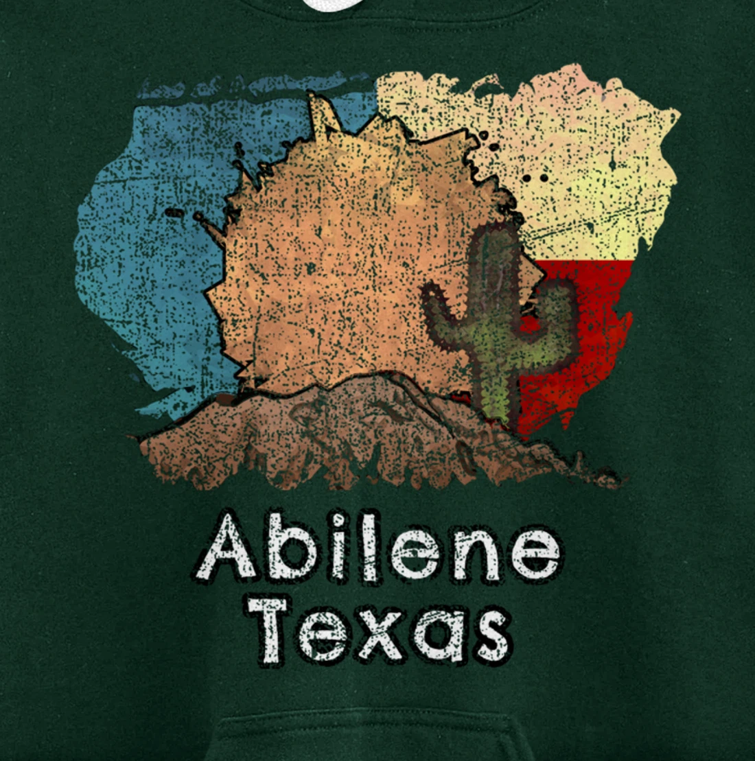 Abilene Texas Flag Desert Themed Pullover Hoodie