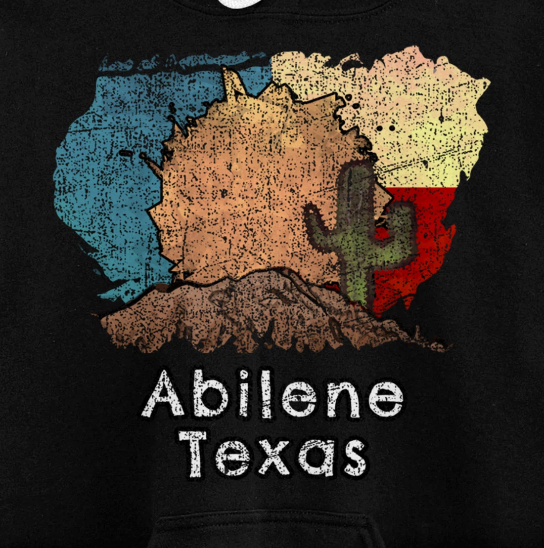 Abilene Texas Flag Desert Themed Pullover Hoodie