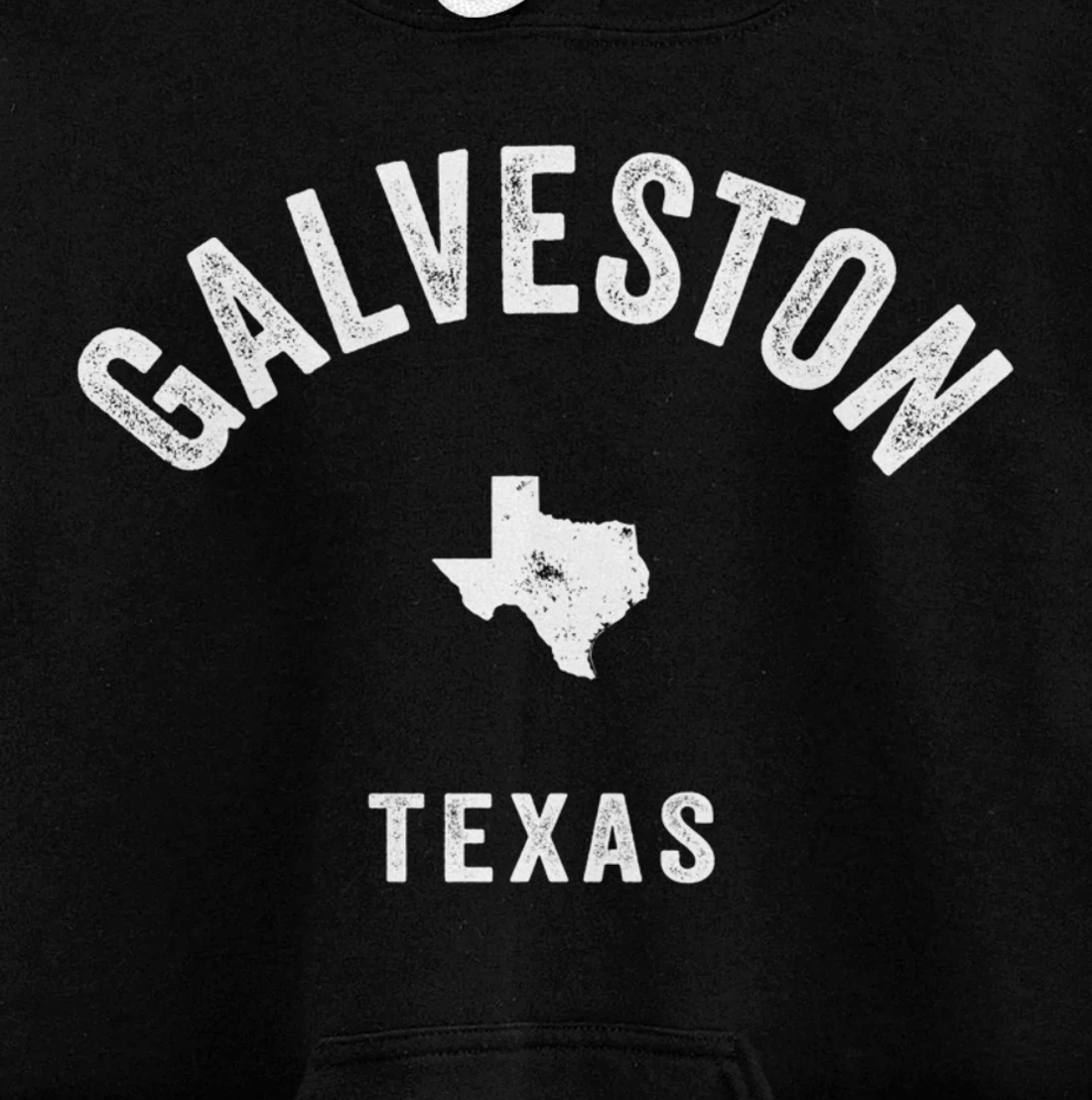 Galveston Texas TX Vintage 70s Athletic Sports Design Pullover Hoodie