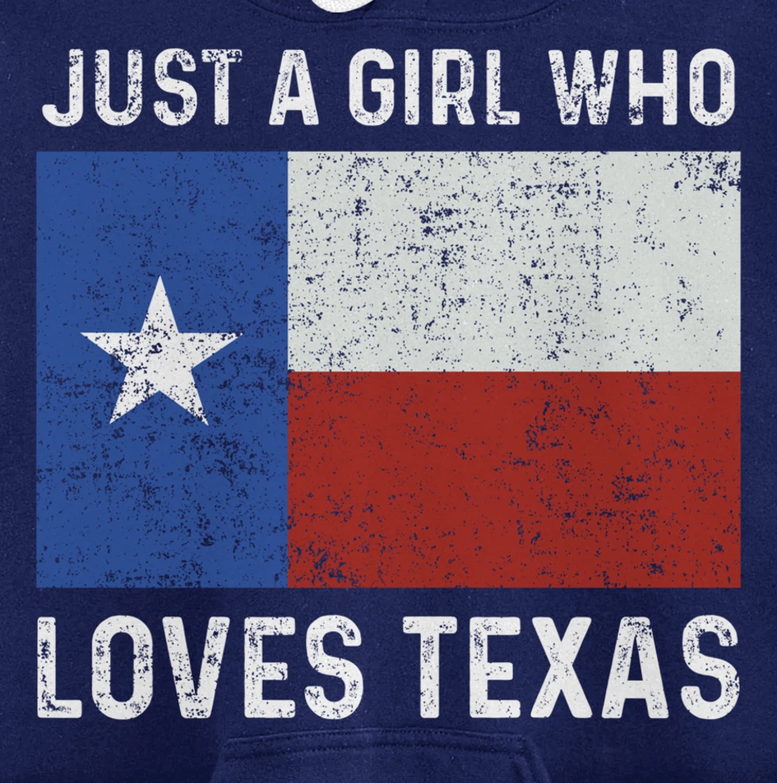 Girl Love Texas Flag Star State USA Pullover Hoodie