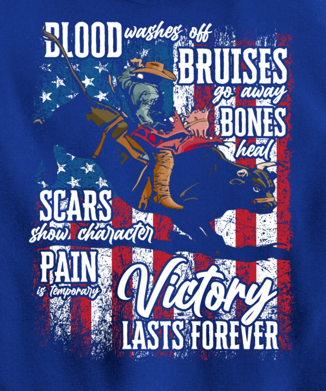 Bull-Riding Texas Ranch Rider Cowboy Western Pullover Hoodie