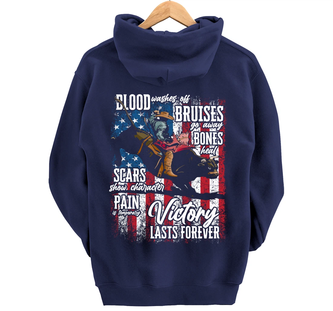 Bull-Riding Texas Ranch Rider Cowboy Western Pullover Hoodie