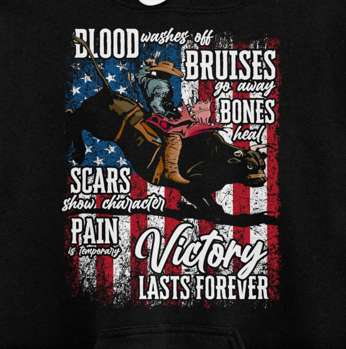 Bull-Riding Texas Ranch Rider Cowboy Western Pullover Hoodie