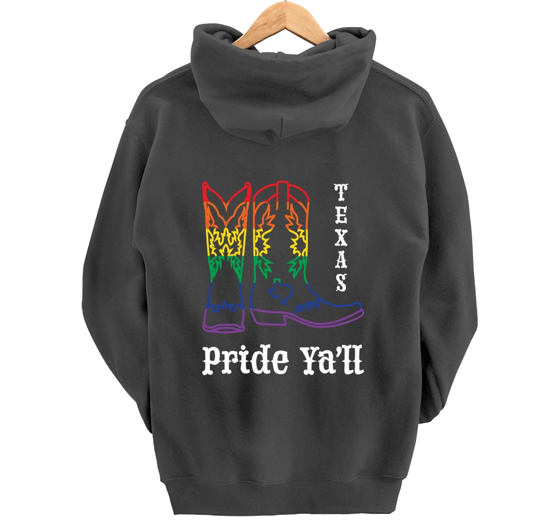 LGBT Texas Human Gay Pride Month Transgender Rainbow Lesbian Pullover Hoodie