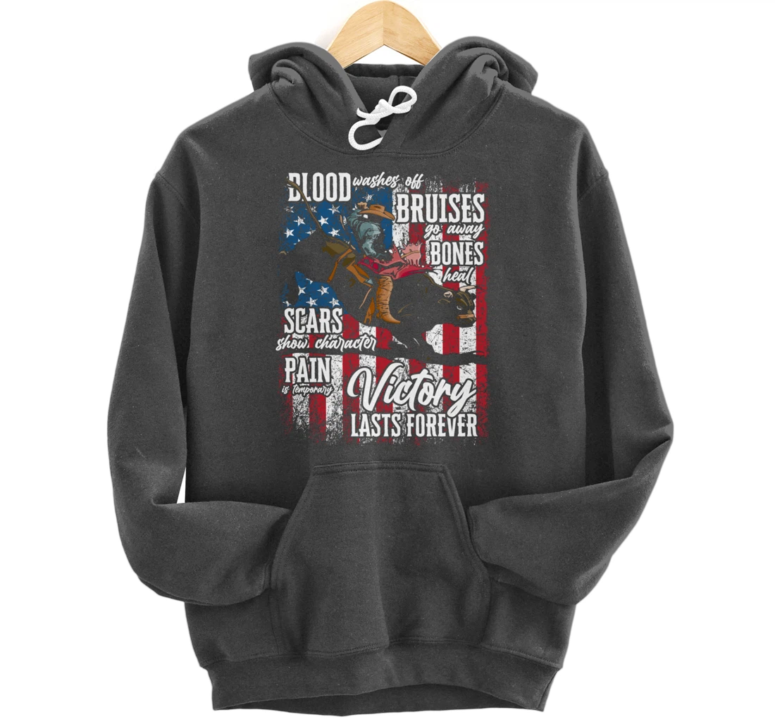 Bull-Riding Texas Ranch Rider Cowboy Western Pullover Hoodie