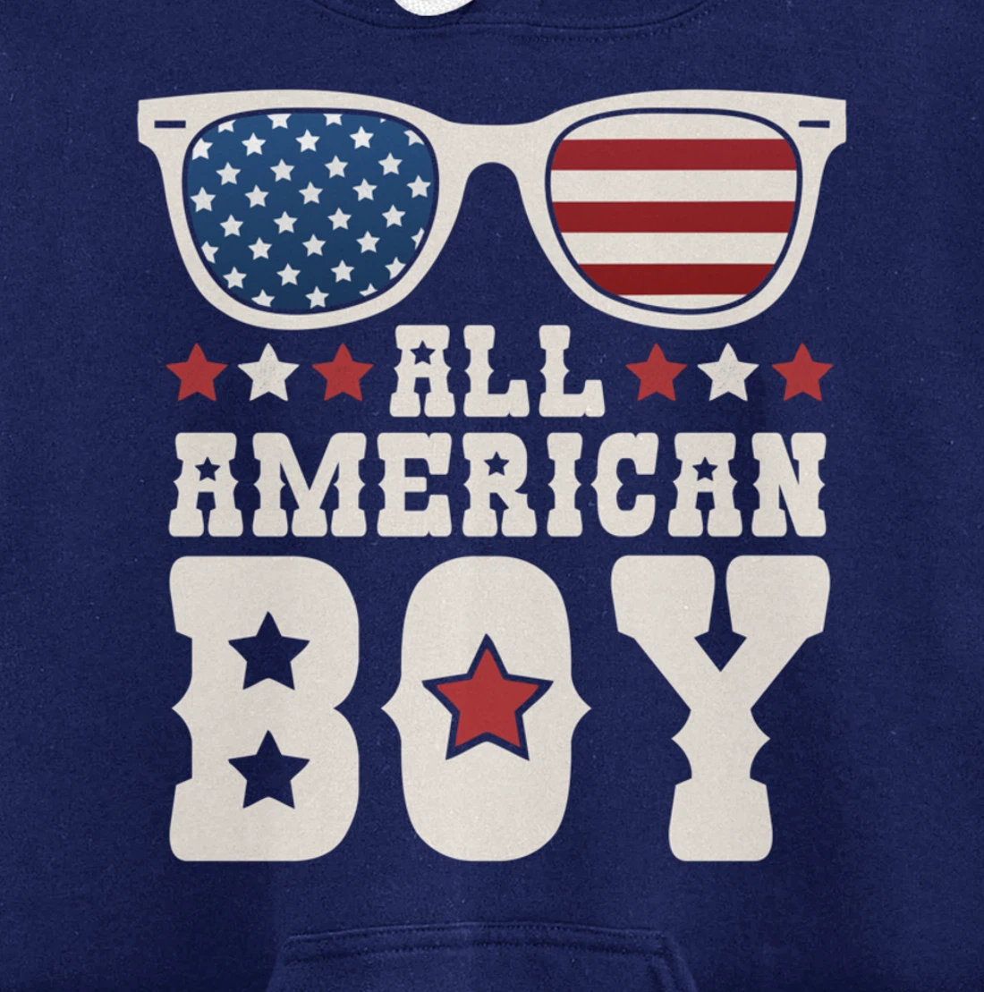 All American Boy 4th of July Texas Sunglasses Cowboy Country Pullover Hoodie