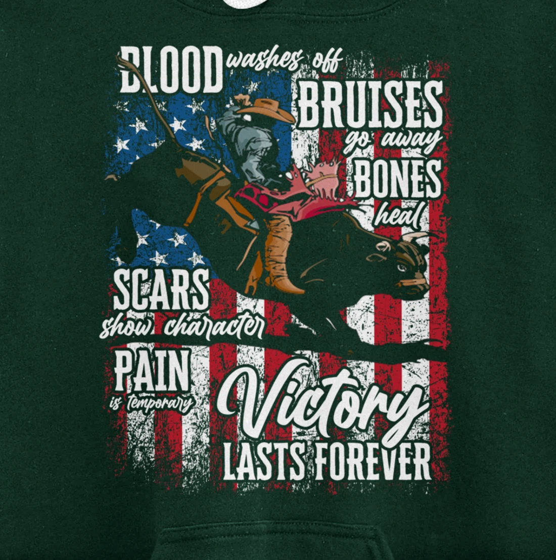 Bull-Riding Texas Ranch Rider Cowboy Western Pullover Hoodie