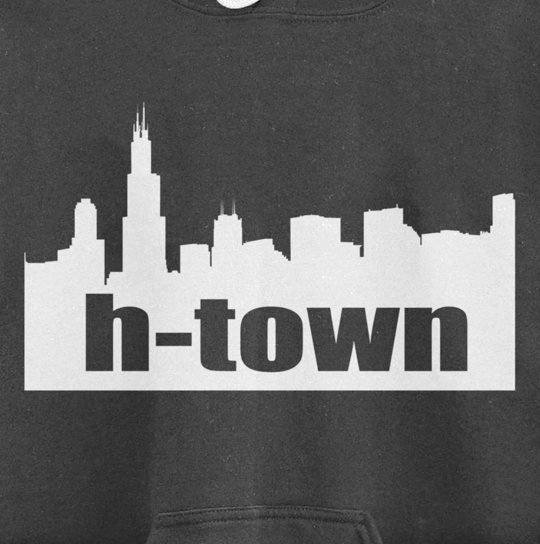 Houston Texas Skyline print H-Town Pullover Hoodie