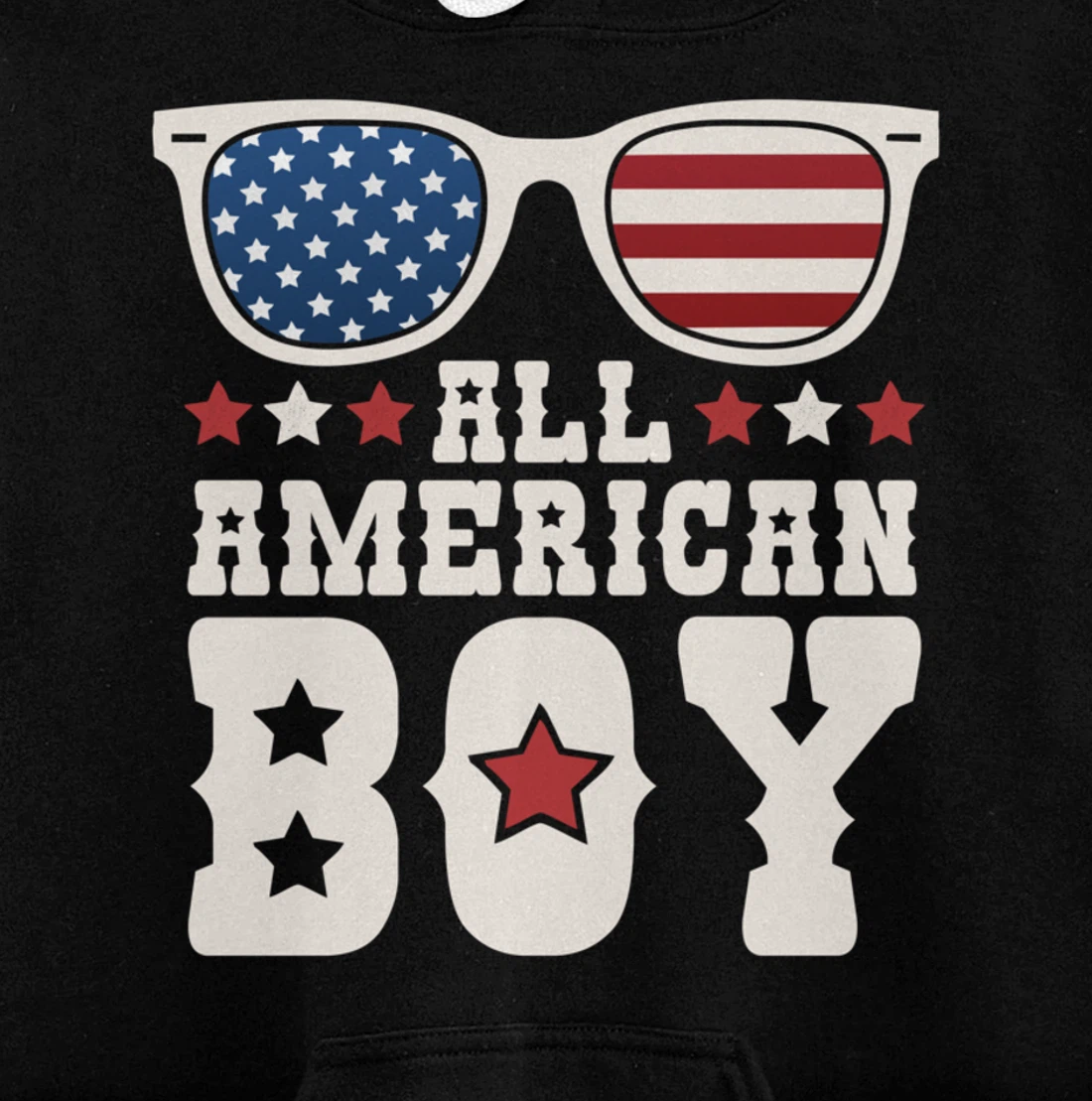 All American Boy 4th of July Texas Sunglasses Cowboy Country Pullover Hoodie