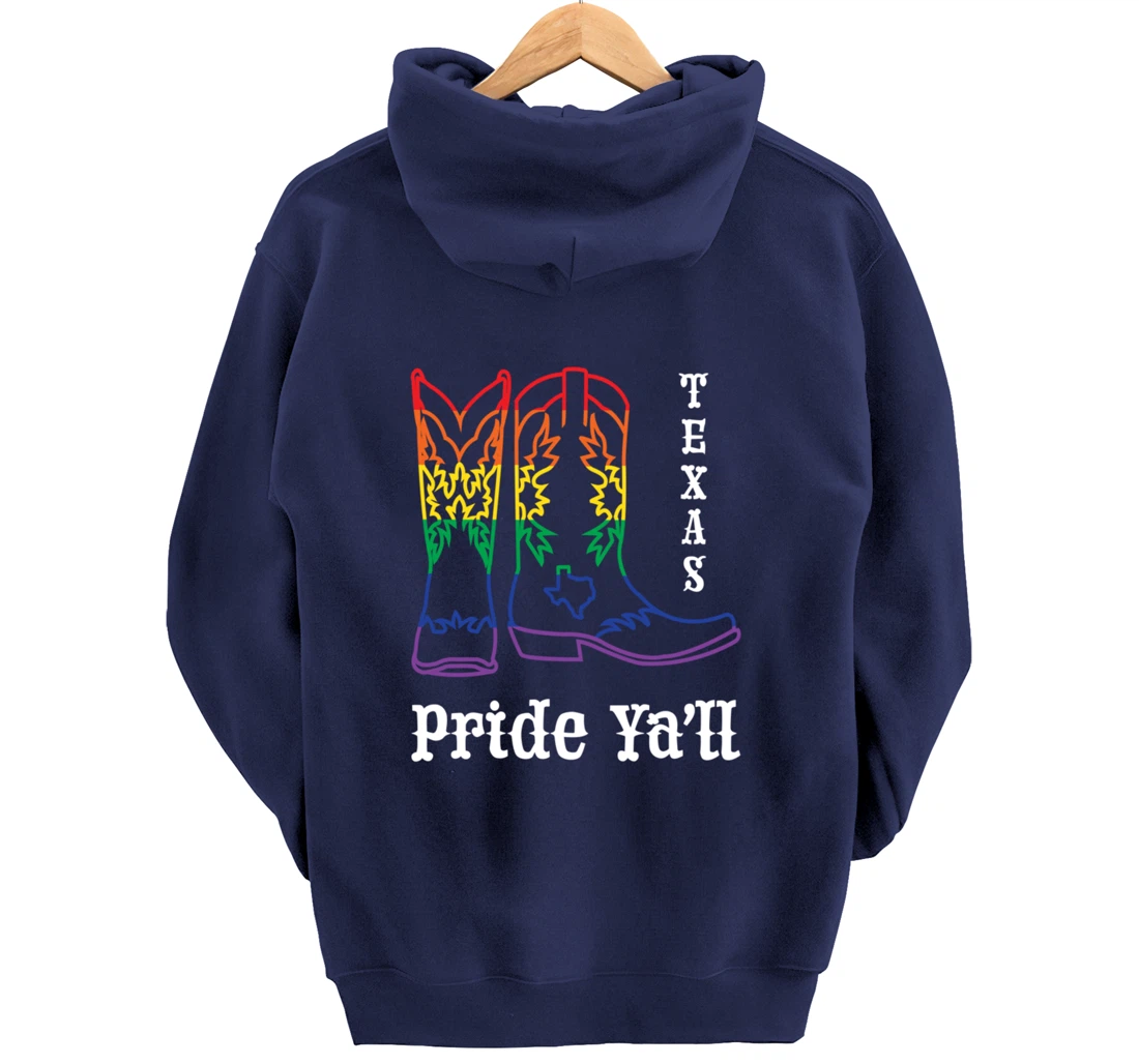 LGBT Texas Human Gay Pride Month Transgender Rainbow Lesbian Pullover Hoodie