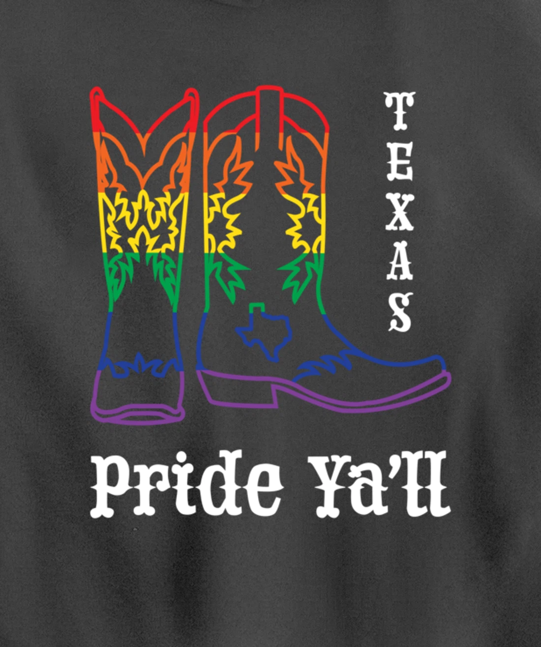 LGBT Texas Human Gay Pride Month Transgender Rainbow Lesbian Pullover Hoodie