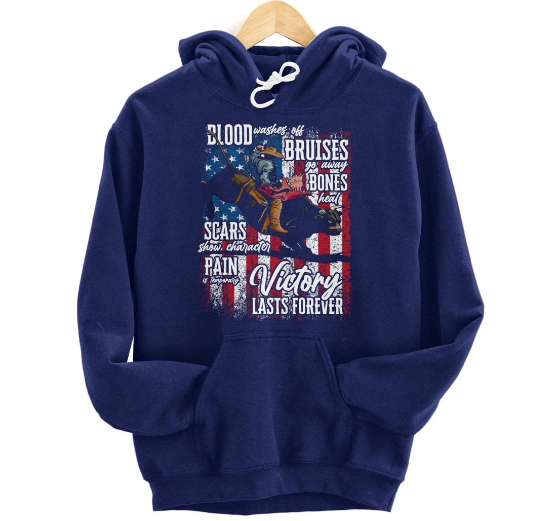 Bull-Riding Texas Ranch Rider Cowboy Western Pullover Hoodie