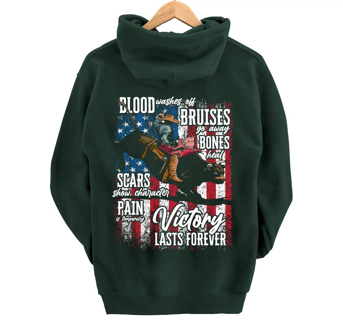 Bull-Riding Texas Ranch Rider Cowboy Western Pullover Hoodie