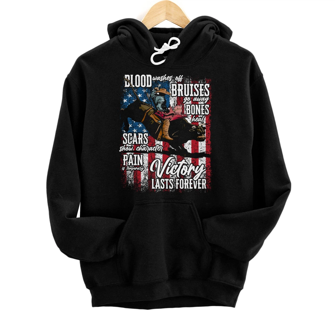 Bull-Riding Texas Ranch Rider Cowboy Western Pullover Hoodie