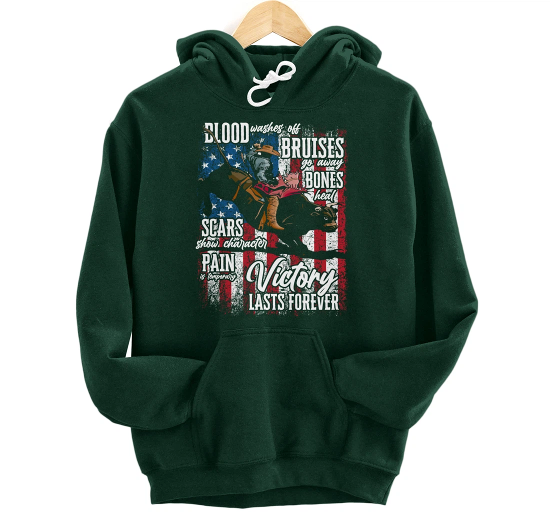 Bull-Riding Texas Ranch Rider Cowboy Western Pullover Hoodie