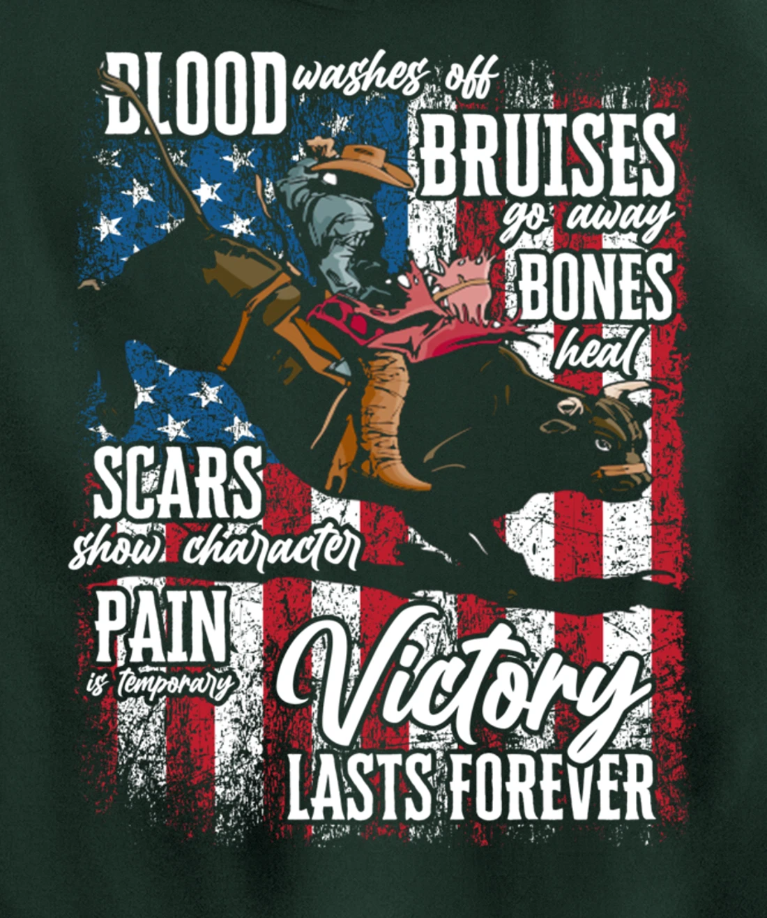 Bull-Riding Texas Ranch Rider Cowboy Western Pullover Hoodie