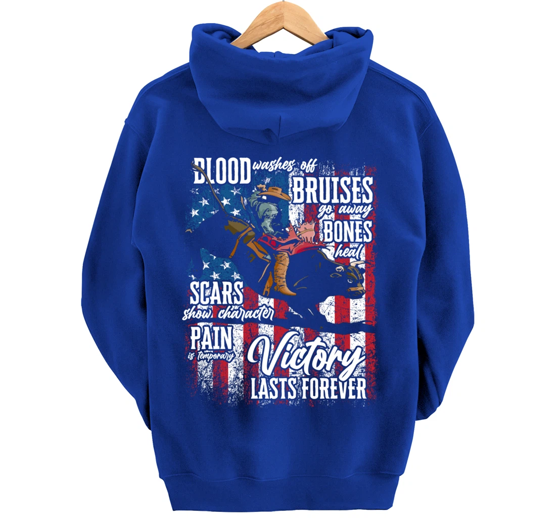 Bull-Riding Texas Ranch Rider Cowboy Western Pullover Hoodie