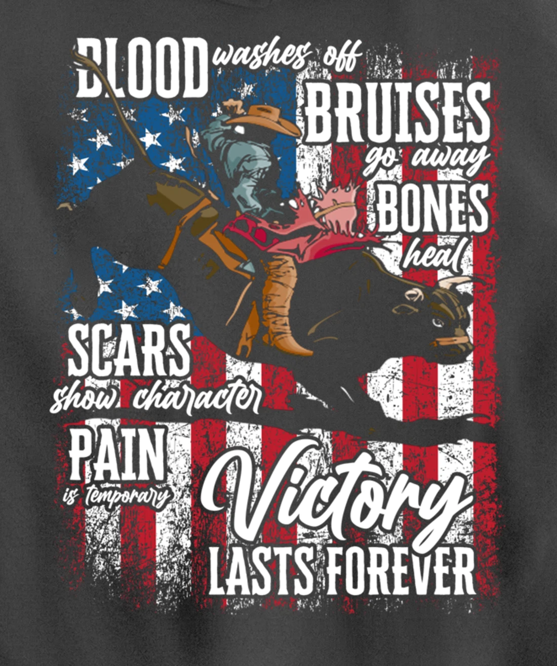 Bull-Riding Texas Ranch Rider Cowboy Western Pullover Hoodie