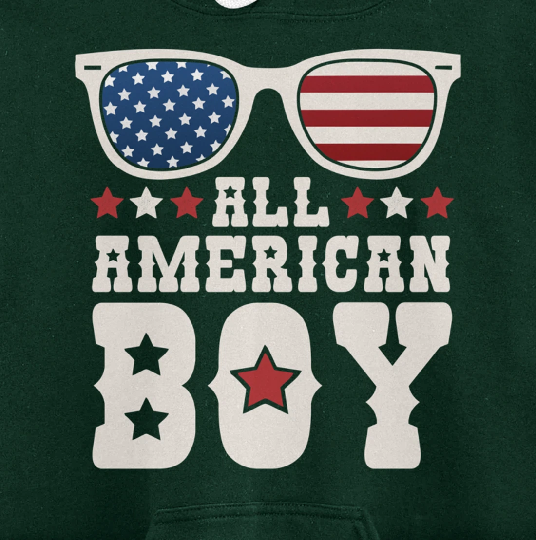 All American Boy 4th of July Texas Sunglasses Cowboy Country Pullover Hoodie