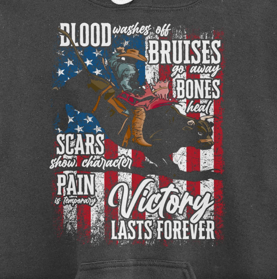 Bull-Riding Texas Ranch Rider Cowboy Western Pullover Hoodie