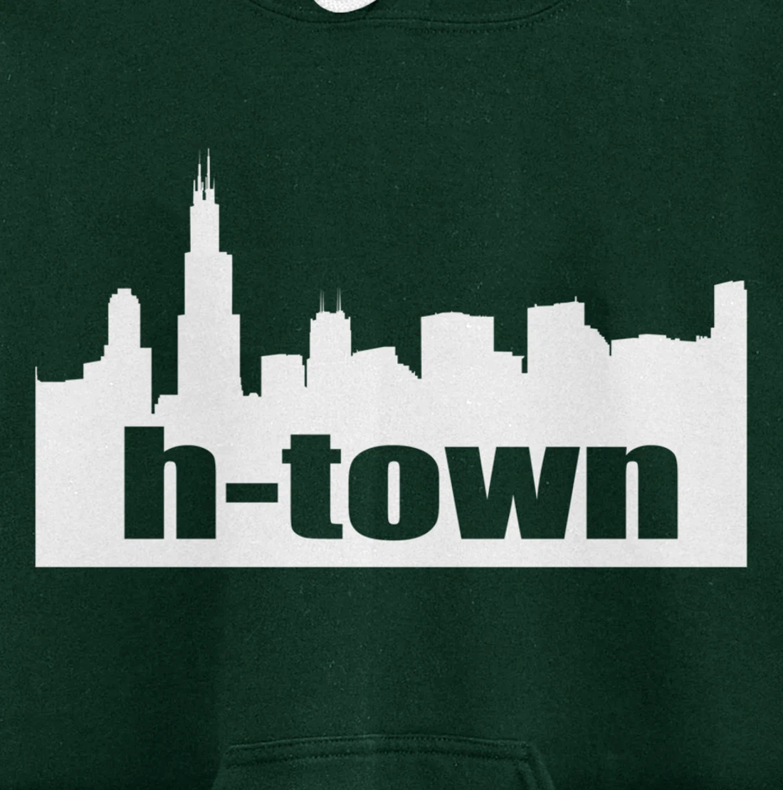 Houston Texas Skyline print H-Town Pullover Hoodie