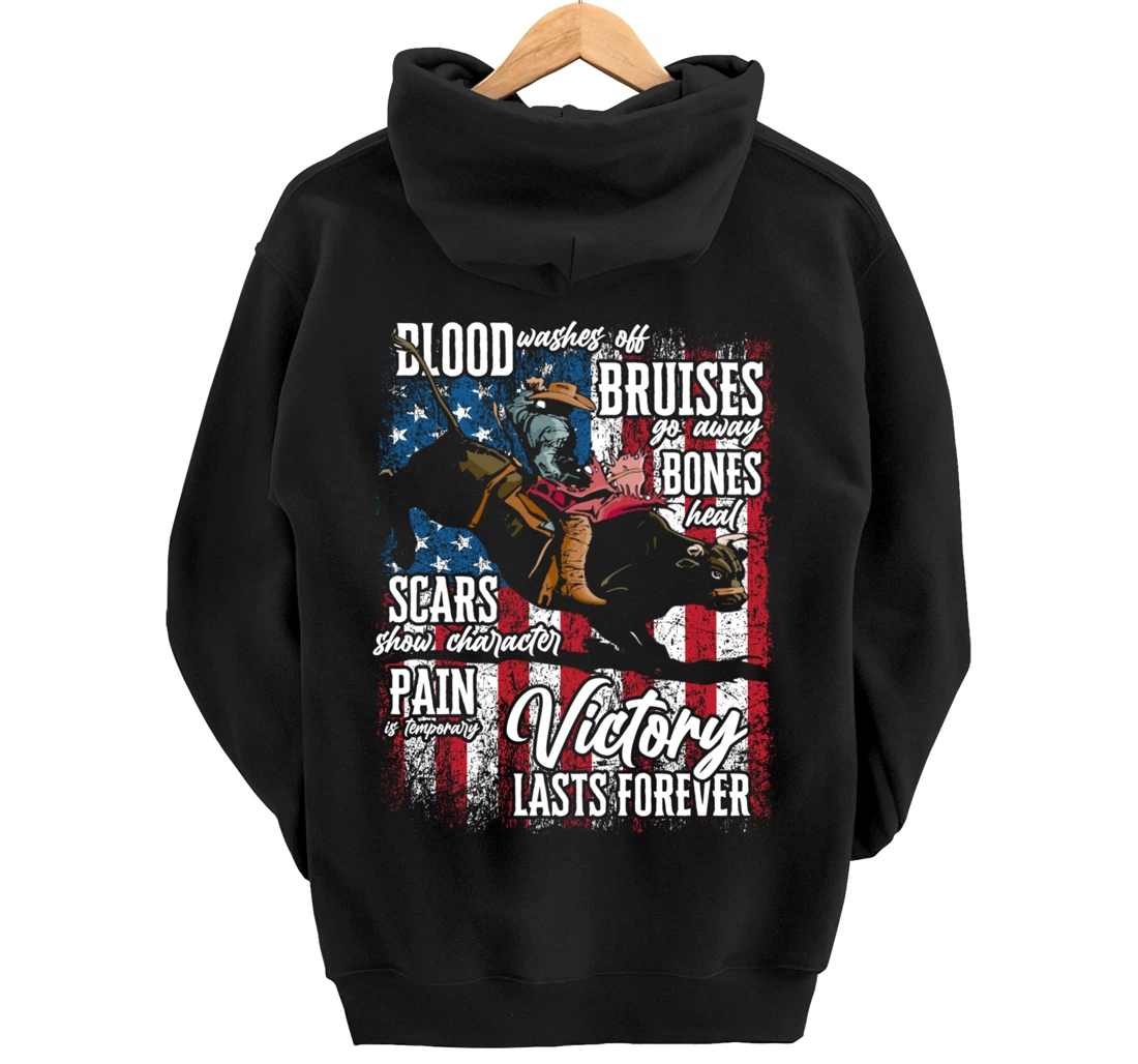 Bull-Riding Texas Ranch Rider Cowboy Western Pullover Hoodie