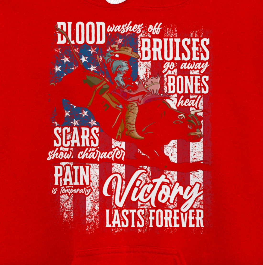 Bull-Riding Texas Ranch Rider Cowboy Western Pullover Hoodie